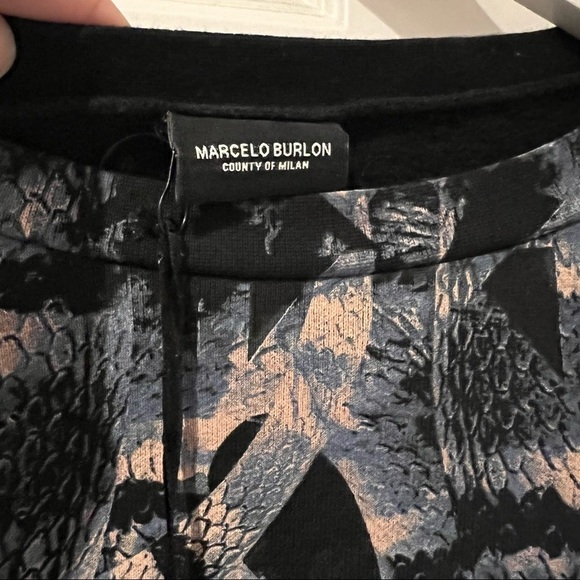 NWT Marcelo Burlon Snake Crew Swearshirt XXS Oversized - Picture 10 of 12